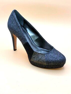 Antonio Melani GLITTERY Gray/Gold/ Silver Black Cocktail Formal Prom Pumps sz 9M